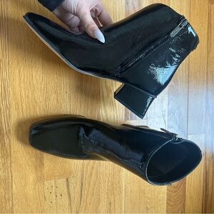 Circus Ny Black Patent Leather Ankle Boots
